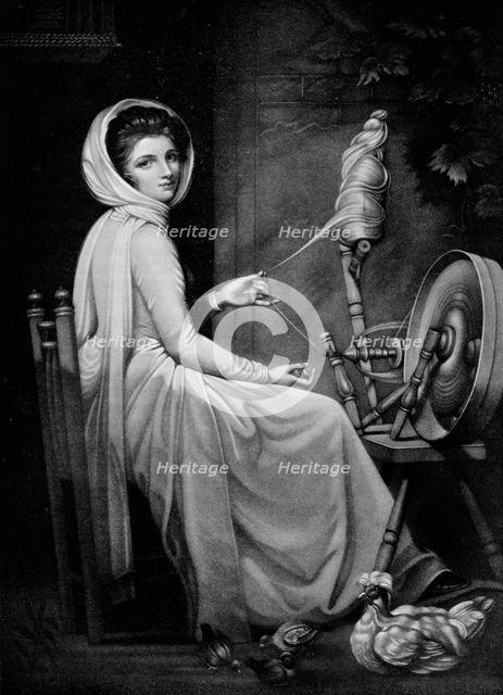 'Lady Hamilton as The Spinstress', c1782, (1912). Artist: George Romney.