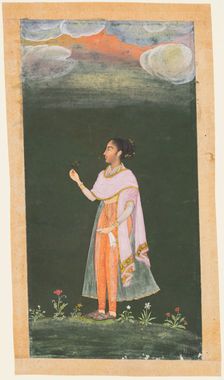 Lady Holding a Flower, c. 1670s-80s. Creator: Unknown