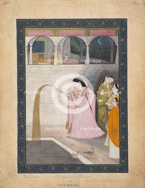 Lady Holding a Sparkler, ca. 1800. Creator: Unknown.