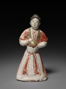 Lady Holding a Vase: Cizhou ware, 12th-13th Century. Creator: Unknown