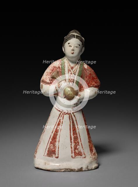 Lady Holding a Vase: Cizhou ware, 12th-13th Century. Creator: Unknown.