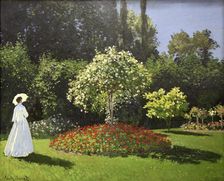 Lady in the Garden 1867. Artist: Claude Monet