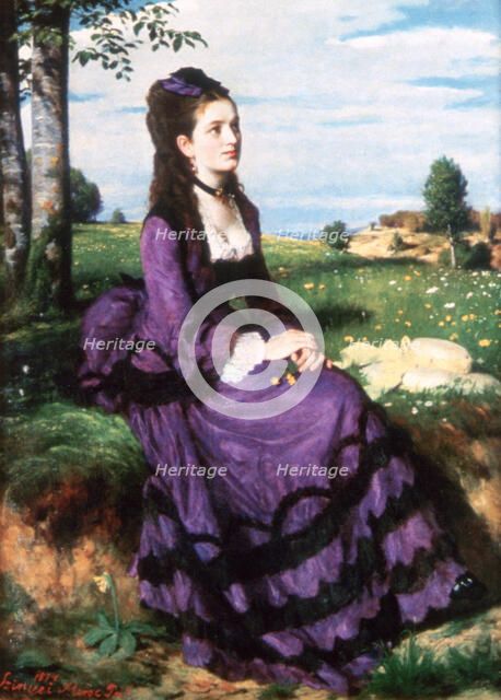 'Lady in Violet', 1874. Artist: Pal Szinyei Merse