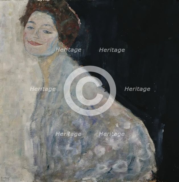 Lady in white, 1917/1918. Creator: Gustav Klimt.