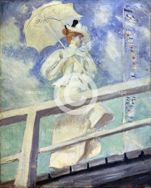 'Lady in White', late 19th century (?).  Creator: Paul Helleu.