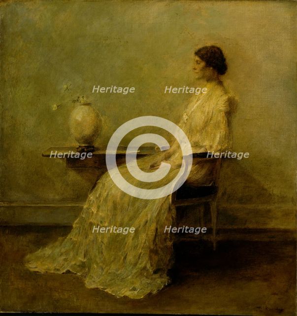 Lady in White (No. 2), ca. 1910. Creator: Thomas W Dewing.