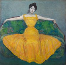 Lady in yellow, 1899. Creator: Kurzweil, Max (Maximilian) (1867-1916)