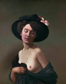 Lady in a Black Hat 1908. Artist: Félix Vallotton