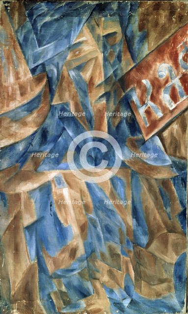 Lady in a café, 1910s. Artist: Le Dantyu, Mikhail Vasilyevich (1891-1917)