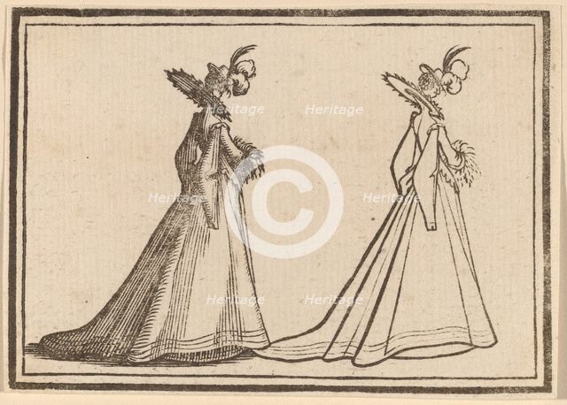 Lady in a Large Coat, 1621. Creator: Edouard Eckman.