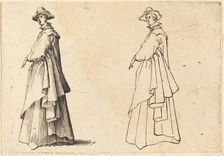 Lady in a Large Coat, c. 1617. Creator: Jacques Callot