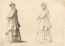 Lady in a Large Coat, c. 1617. Creator: Jacques Callot
