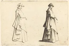 Lady in a Large Coat, c. 1622. Creator: Jacques Callot