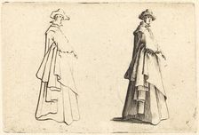 Lady in a Large Coat, c. 1622. Creator: Jacques Callot