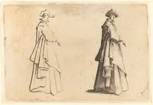 Lady in a Large Coat, c. 1622. Creator: Jacques Callot