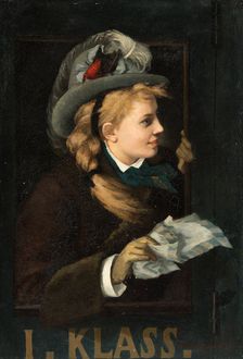 Lady in a Train Window, 1877. Creator: Anna Christina Nordgren