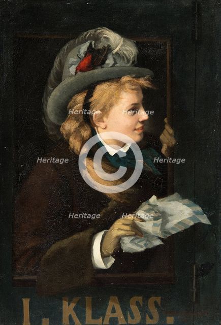 Lady in a Train Window, 1877. Creator: Anna Christina Nordgren.