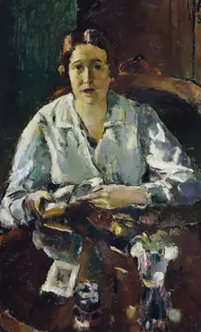 Lady in a white blouse (artist's first wife), 1913. Creator: Anton Faistauer
