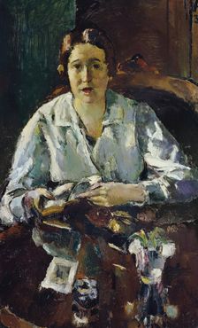 Lady in a white blouse (artist's first wife), 1913. Creator: Anton Faistauer