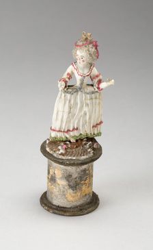 Lady in a Wide Skirt, France, 1750/99. Creator: Verres de Nevers