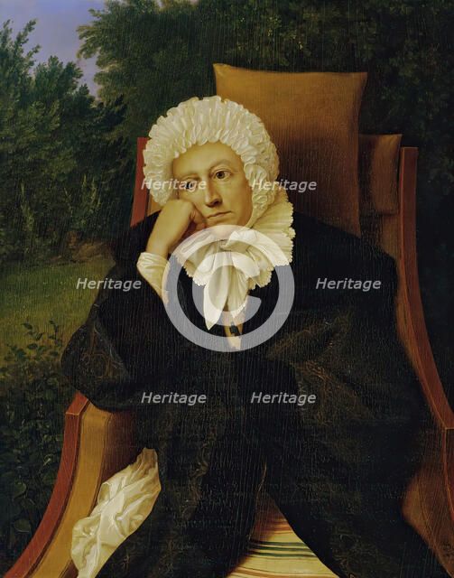Lady in an armchair, 1831. Creator: Ludwig Ferdinand Schnorr von Carolsfeld.