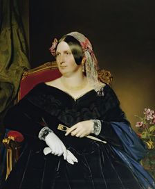 Lady in an armchair, 1846. Creator: Franz Eybl