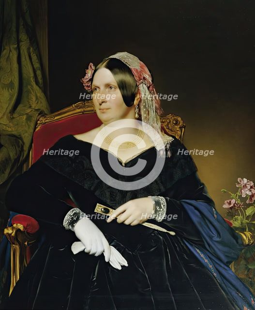 Lady in an armchair, 1846. Creator: Franz Eybl.