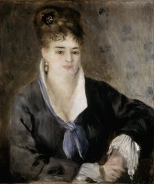 Lady in Black 1876. Artist: Pierre-Auguste Renoir