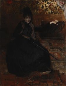 Lady in Black, Thérèse noire, 1886. Creator: Albert Edelfelt