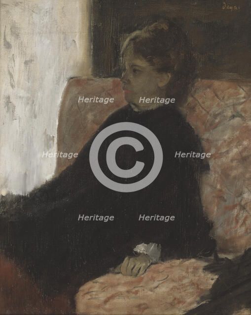 Lady in Black, c1860s. Creator: Edgar Degas.