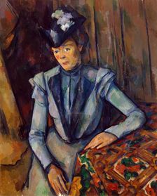 Lady in Blue, 1904. Creator: Paul Cezanne