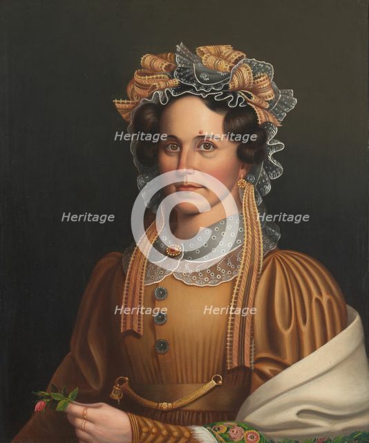 Lady in Brown, c. 1855. Creator: Frederick R. Spencer.