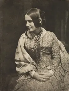 Lady in Flowered Dress (Wilhelmina Fillans), between 1843 and 1847; from Camera Work, January 1912. Creator: Unknown