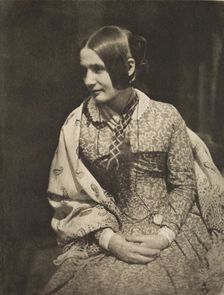 Lady in Flowered Dress (Wilhelmina Fillans), between 1843 and 1847; from Camera Work, January 1912. Creator: Unknown