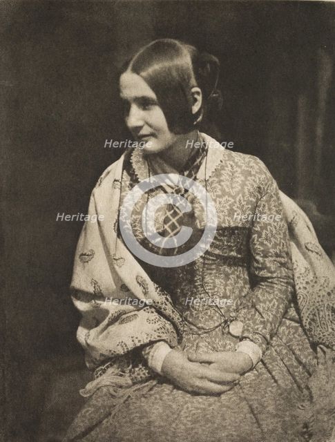 Lady in Flowered Dress (Wilhelmina Fillans), between 1843 and 1847; from Camera Work, January 1912. Creator: Unknown.