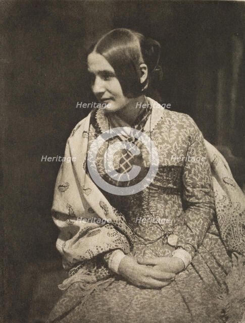 Lady in Flowered Dress (Wilhelmina Fillans), between 1843 and 1847; from Camera Work, January 1912. Creator: Unknown.