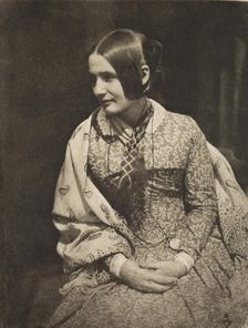 Lady in Flowered Dress (Wilhelmina Fillans), between 1843 and 1847; from Camera Work, January 1912. Creator: Unknown