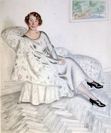 Lady in Interior 1925. Creator: Kustodiev, Boris Michaylovich (1878-1927)