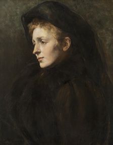 Lady in Mourning, 1896. Creator: Hildegard Katerina Thorell