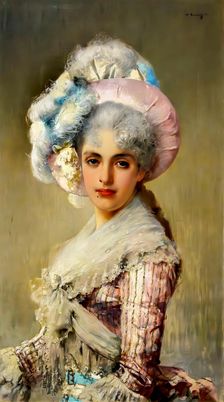 Lady in pink, 1888. Creator: Corcos, Vittorio Matteo (1859-1933)