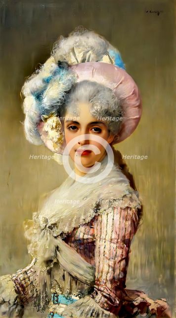 Lady in pink, 1888. Creator: Corcos, Vittorio Matteo (1859-1933).