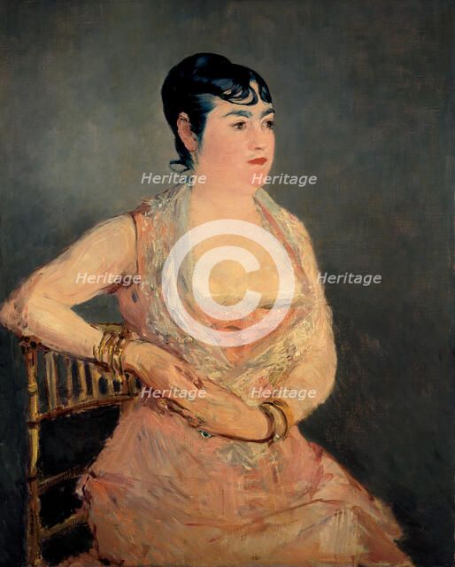 Lady in Pink (La dame en rose), 1879-1881. Artist: Manet, Édouard (1832-1883)