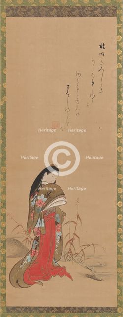 Lady Ise by the Riverbank, late 18th century. Creator: Nishikawa Sukenobu.