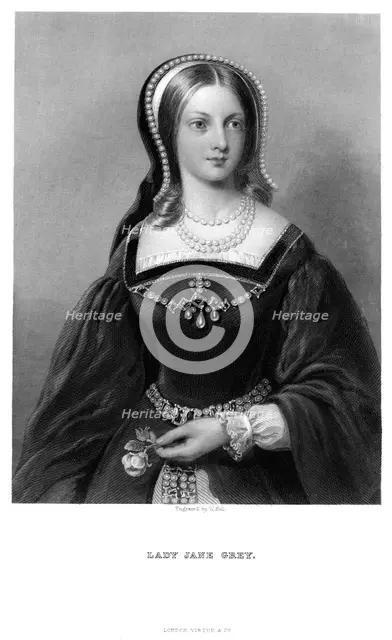 Lady Jane Grey (1537-1554), 19th century.Artist: W Holl