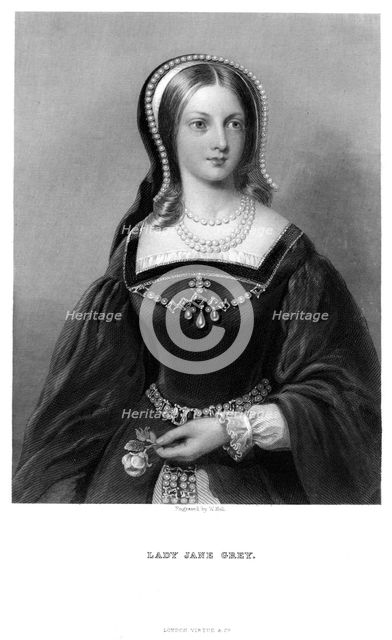 Lady Jane Grey (1537-1554), 19th century.Artist: W Holl