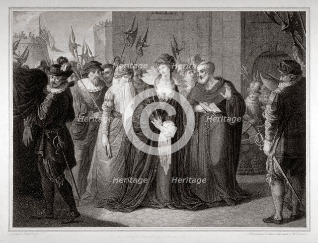 Lady Jane Grey being led to her execution at the Tower of London, 1554 (1797). Artist: Mountague Tomkins