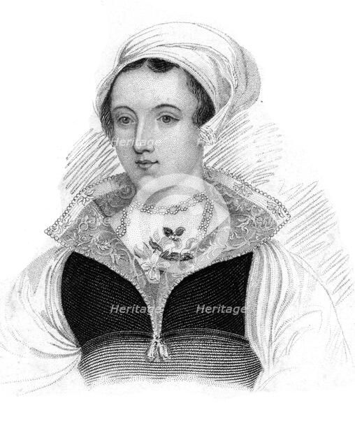 Lady Jane Grey, great-granddaughter of Henry VII of England. Artist: Lady Jane Grey Artist: Unknown
