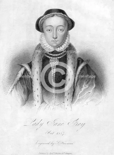 Lady Jane Grey, Queen of England. Artist: Freeman