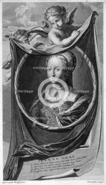 Lady Jane Grey, Queen of England.Artist: Cornelis Vermeulen