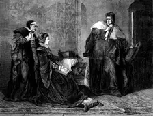 "Lady Jane Grey's Victory over Bishop Gardiner", by G. F. Folingsby, 1871. Creator: W Hollidge